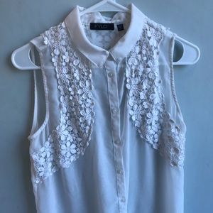 Sheer White Fylo Blouse
